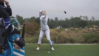 JESSICA KORDA - FACE ON DRIVER GOLF SWING 2014 CME CHAMPIONSHIP - REG & SLOW MOTION - 1080p