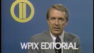 Editorial Opinion, WPIX-TV, New York City, 1981