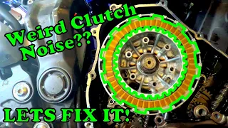 Strange FZ07 / MT07 clutch scraping noise.  Lets fix it and find the source!