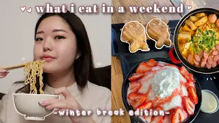 🍲 *korean + realistic* what i eat in a weekend | home for winter break ❄️