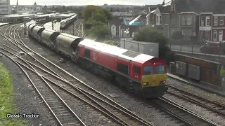 66130 LEAVING PLYMOUTH WITH THE 6C53 1151 PARKANDILLACK - EXETER RIVERSIDE CHINA CLAY 8th Oct 2020