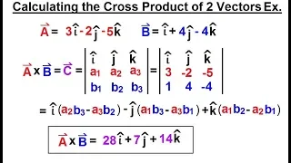 Calculus 3: Vector Calculus in 3-D (20 of 35) Calculating the Cross Product of 2 Vectors Ex.
