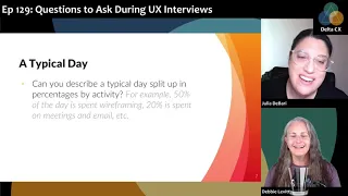 Ep 129: Questions to Ask During UX Interviews