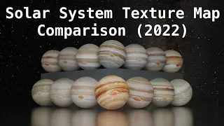 Solar System Texture Map Comparison 1 (2022)