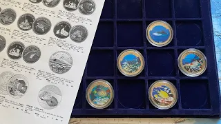 Цветные монеты "Подводный мир - Вымирающие виды", 1 доллар 2008 года - Палау 🇵🇼