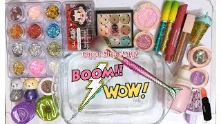 Ultimate Clear Slime Makeup Fusion Mixing Lip Balm Eyeshadows Glitters & More| Satisfying ASMR Slime