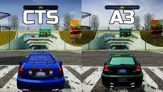 NFS Most Wanted: Cadillac CTS vs Audi A3 3.2 Quattro - Drag Race