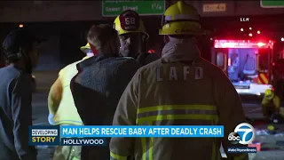 Good Samaritan pulls 2-year-old from wreckage after deadly crash on 101 Freeway | ABC7