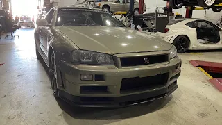 $450,000 Nissan Skyline R34 GTR M-SPEC NUR (Millennium Jade)