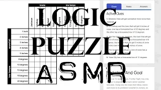 Solving Logic Puzzles/ Quizzles | ASMR