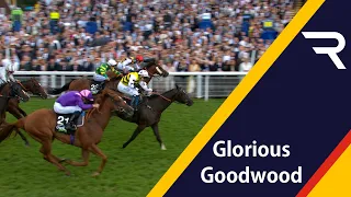 COMMANCHE FALLS with a dramatic late surge to win the 2021 Unibet Stewards' Cup at Glorious Goodwood