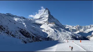 4K Switzerland, Zermatt, Skiing in January 2024