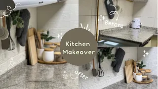 Rental Friendly Kitchen Makeover on a Budget |DIY KITCHEN |How to make small kitchen to look bigger