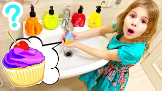 Five Kids show that washing hands is not boring at all