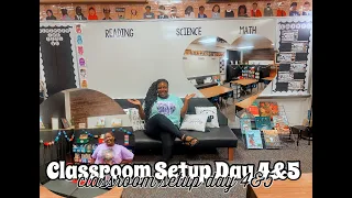 Classroom Setup Day 4 & 5 | second year teacher, first grade teacher vlog