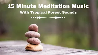 15 minute Meditation Music with Tropical Forest Sounds