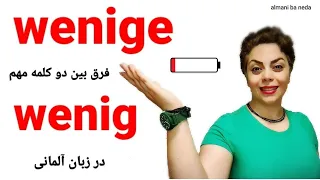 فرق بین دو کلمه مهم wenig  و wenige در زبان آلمانی