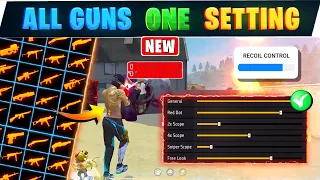 All guns headshot sensitivity 🔥 || Free fire one tap setting || Headshot sensitivity tamil