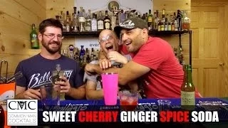 Sweet Cherry Ginger Spice Soda, with Real Cherries!