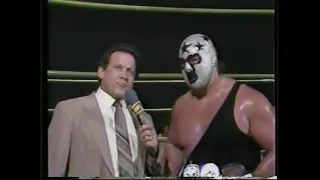 Masked Superstar promo talking about Lex Luger. CWF, 1986.