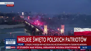 Marsz Niepodległości przebiega spokojnie 🇵🇱