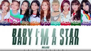 NiziU – 'BABY I'M A STAR' Lyrics [Color Coded_Kan_Rom_Eng]