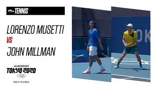 Lorenzo Musetti vs John Millman | Tennis - Highlights | Olympic Games - Tokyo 2020