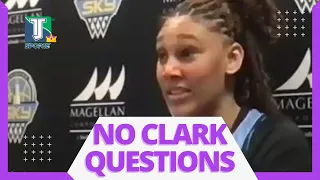 Kamilla Cardoso REACTS to her WNBA debut; Chennedy Carter REFUSES to answer Caitlin Clark questions