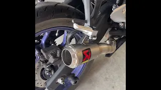 2021 Yamaha R3, Akrapovic slip-on exhaust. Before and after . . Totally worth it.