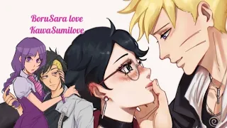 Anime art✨ Boruto and sarada two❤️ Kawaki and sumire two❤️ (Sara bareilles Love Song)💫