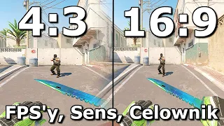 4:3 vs 16:9 w CS2 - Jakie ustawienia LEPSZE? (FPS'y, movement, rozdzielczość, sensitivity)