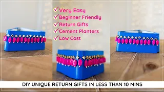 DIY in less than 10 mins | VERY EASY DIY UNIQUE Traditional Planters for return gifts / Home decor