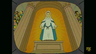 Holy pillar woman in The Simpsons