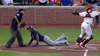 TB@BAL: Umpires rule home-plate call stands in 1st