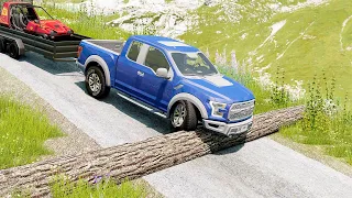 Mobil vs Fallen Tree #12 - BeamNG Drive