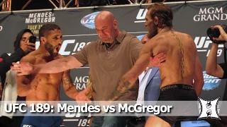 UFC 189: Chad Mendes vs Conor McGregor Weigh-in and Staredown (HD / Unedited)