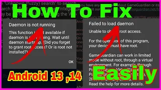 How To Fix Game Guardian Daemon is not running | Failed to Load Daemon