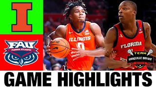 #11 Florida Atlantic vs Illinois Highlights | NCAA Men's Basketball | 2023 College Basketball