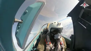 ‼️🇷🇺Поражение с небес: боевой вылета самолета Су-35С ВКС России в ходе специальной военной операции