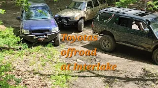 Toyotas offroad at Interlake SRA. 3rd gen 4runner, 2nd gen 4runner & 1st gen Tundra.