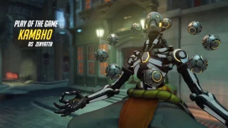 Overwatch Zenyatta Play of the Game on Kings Row Attack