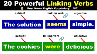 Upgrade Your English Vocabulary with 20 Powerful Linking Verbs! *MUST KNOW*