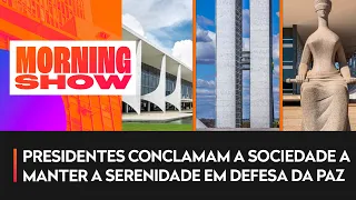 Presidentes dos Poderes repudiam atos em Brasília