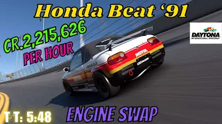 (Still Works 1.44)GT7|Fast Money Method!|Honda Beat '91|Daytona