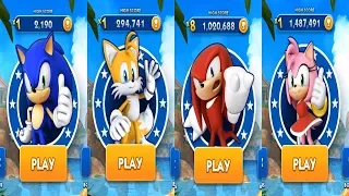 Sonic Dash Android Gameplay - SONIC VS TAILS VS KNUCKLES VS AMY