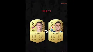 Mbappe vs haaland evolution from fifa 17 to fifa 22🔥🔥🔥💪💪💪/#shorts #football