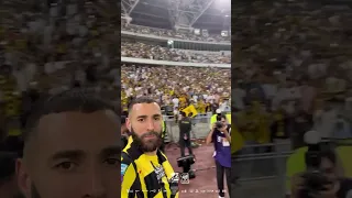 اول ظهور لكريم بنزيما في ملعب الاتحاد مع الجمهور السعودي