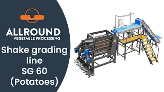 Shake grader SG 60 line with potatoes | Allround Vegetable Processing