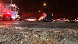 LIVE: ESU Truck 8 Uprights Overturned Car in Brooklyn