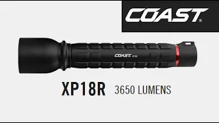 Coast XP18R - 3650 Lumens Rechargeable-Dual Power Flashlight with Slide Focus